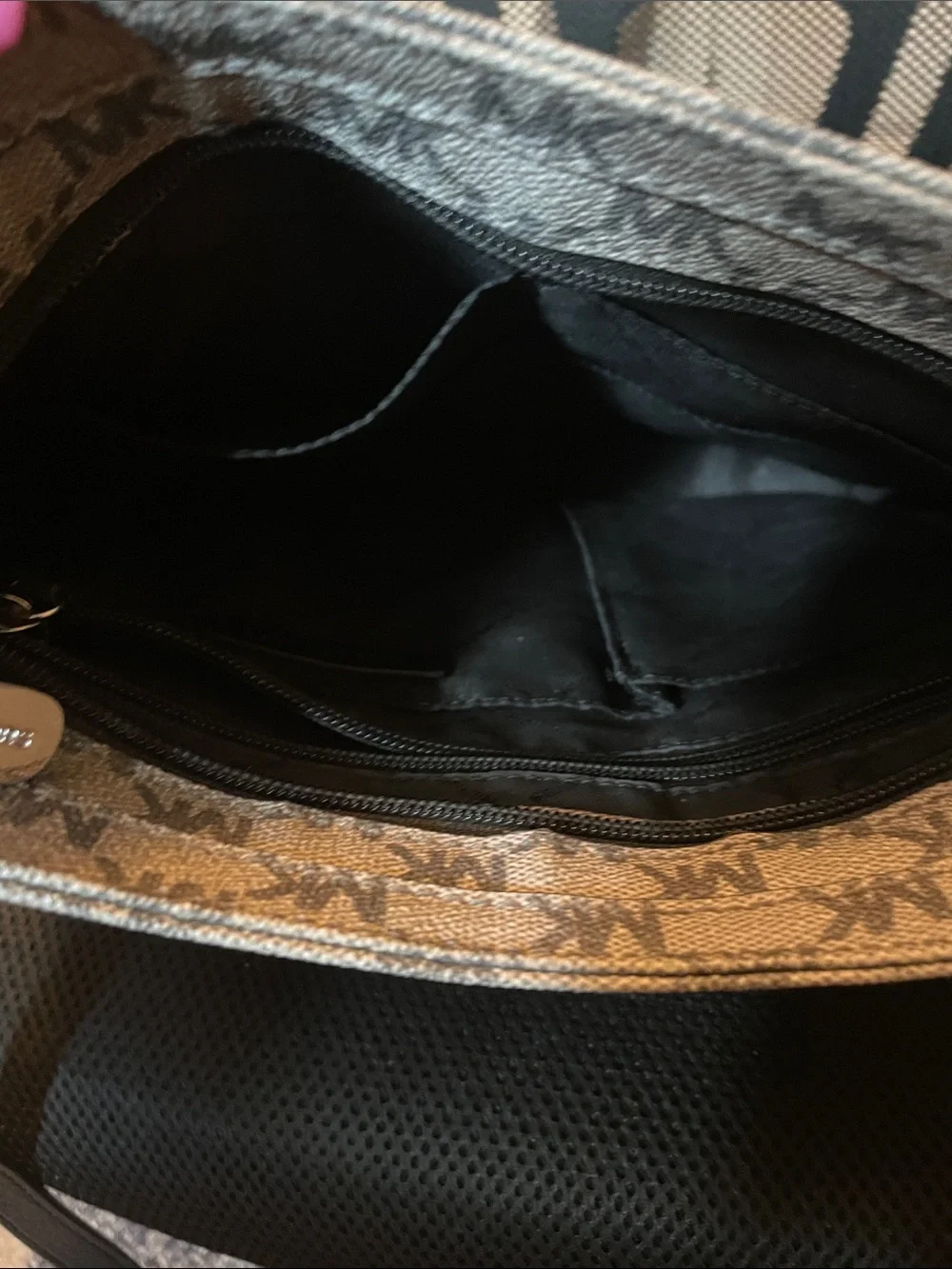 Michael Kors Gray MK Signature Crossbody with Matching Wallet